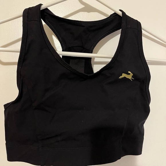 Women's Black Sports Bra - Picture 2 of 8